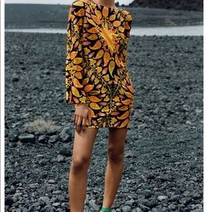 Zara print  mini dress